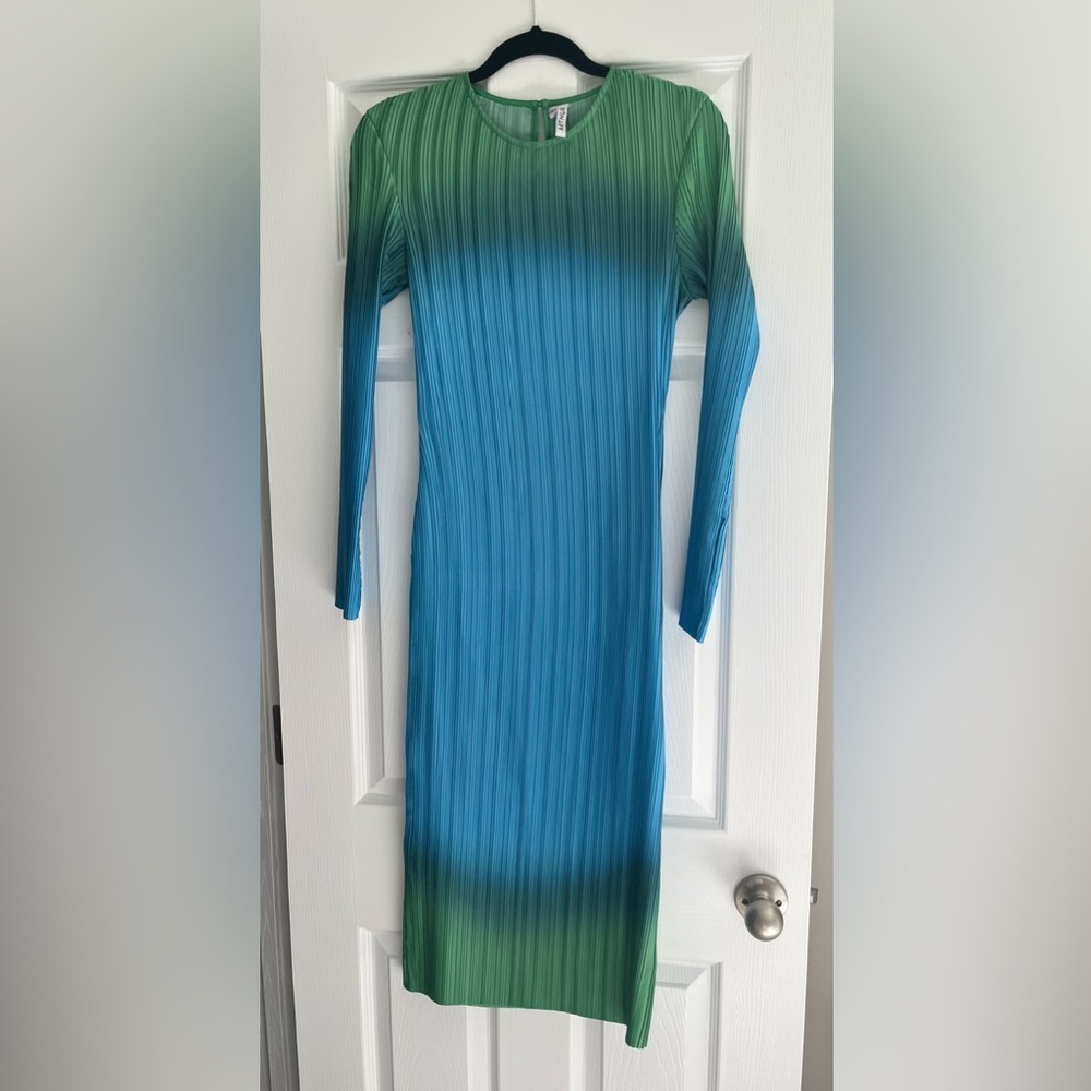 Free People x Arthur Apparel Box Pleat Midi Dress, Size 4 - Picture 5 of 8